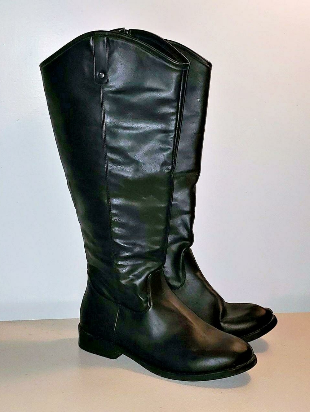 Vepose Classic Tall Black Knee High Boots - Women's